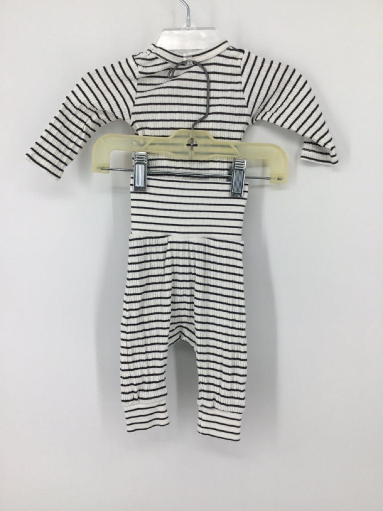 H & M Child Size Newborn White Stripe Outfit - boys
