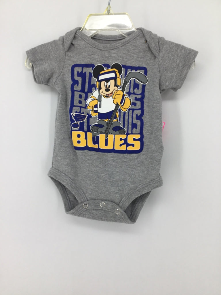 Disney + NHL Child Size 3-6 Months Gray Onesie