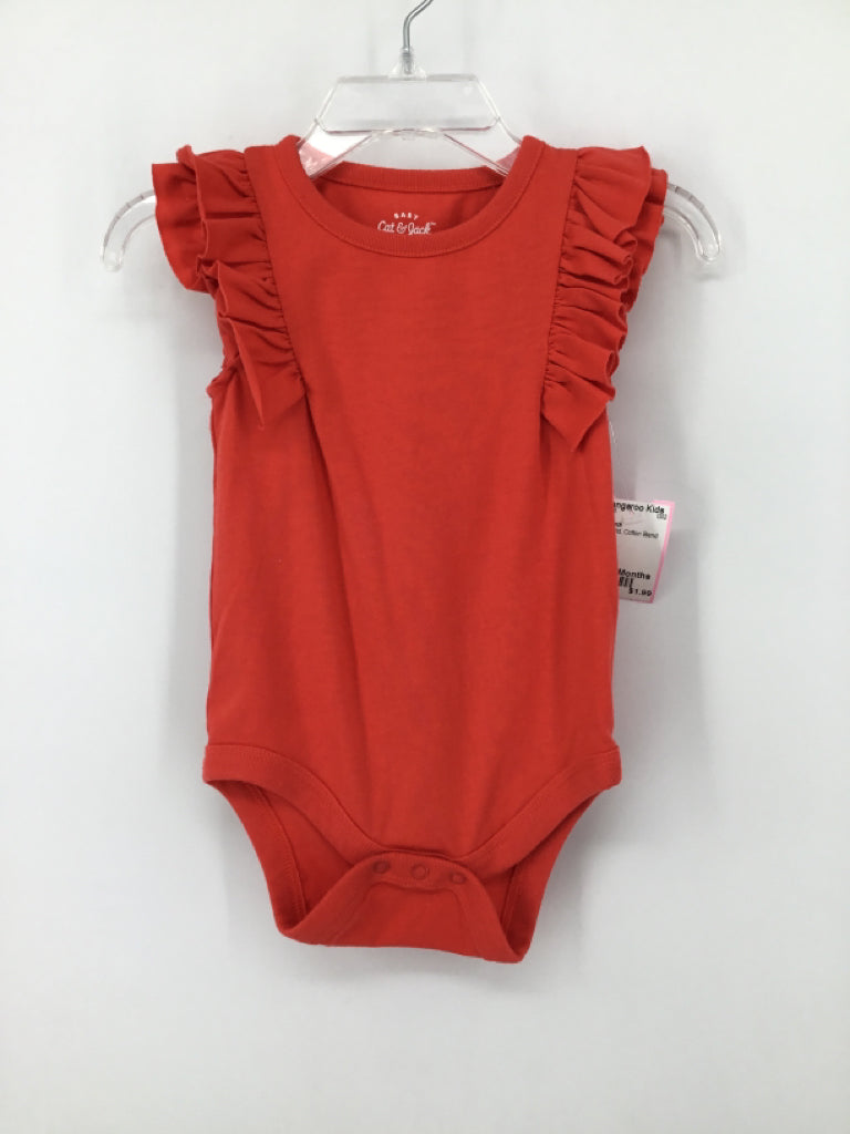 Cat & Jack Child Size 6-9 Months Red Onesie