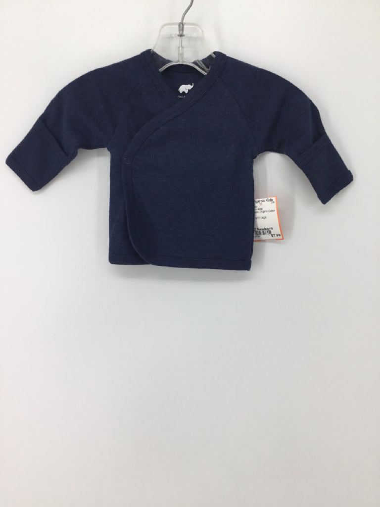 Monica + Andy Child Size Newborn Blue Solid Shirt - boys