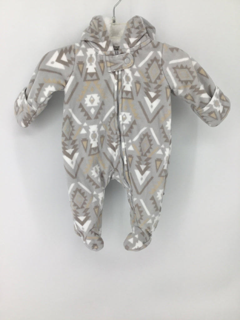 Carter's Child Size Newborn Gray Print Outerwear - boys