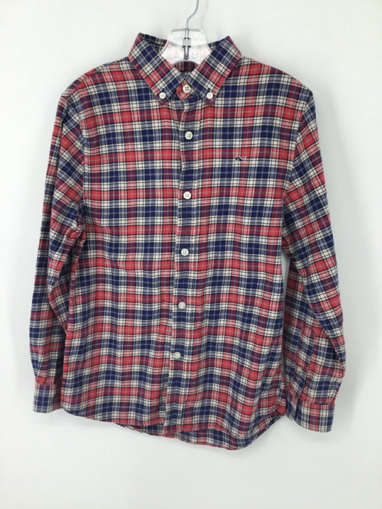 vineyard vines Child Size 8 Red Plaid Shirt - boys