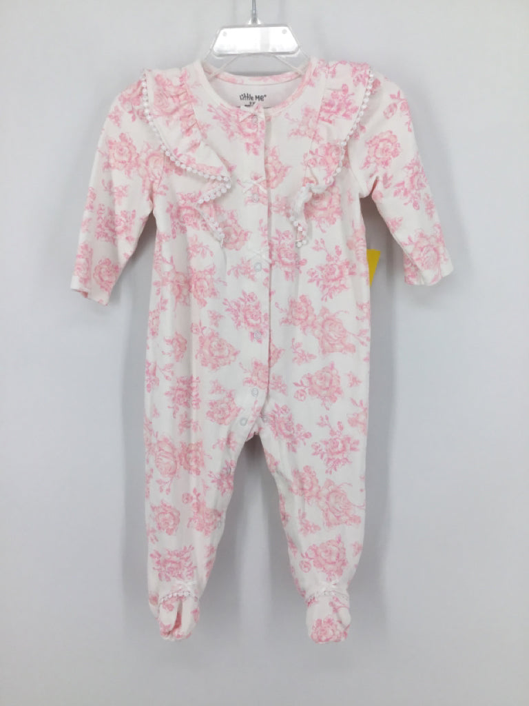 Little Me Child Size 9 Months Pink Sleepers