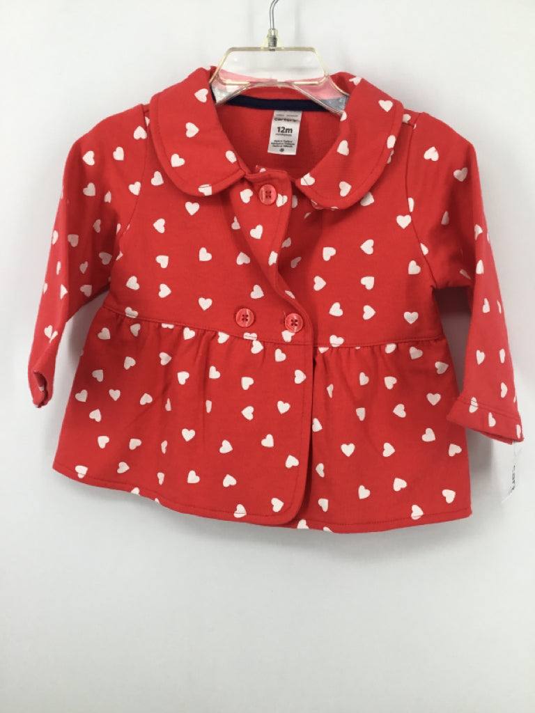 Carter's Child Size 12 Months Red Valentine's Day Jacket