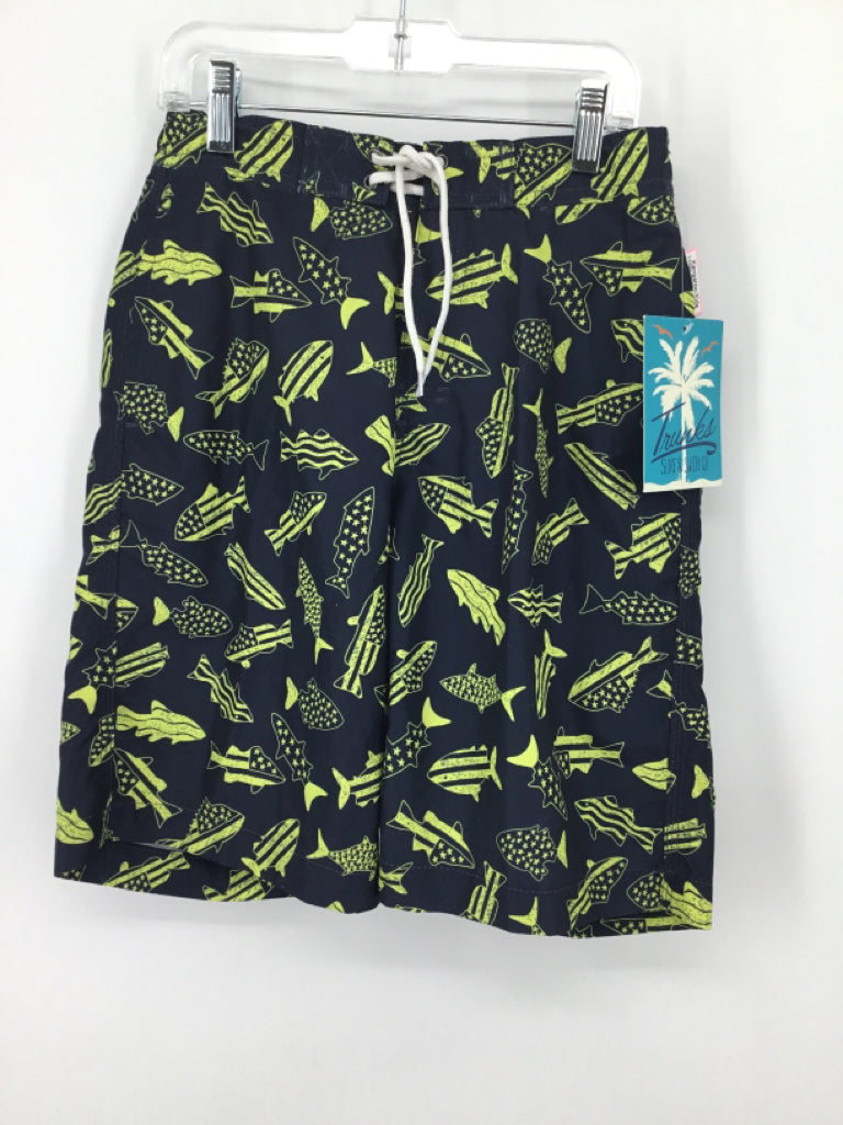 Trunks Surf & Swim Co. Child Size 8 Navy Print Swimwear - boys