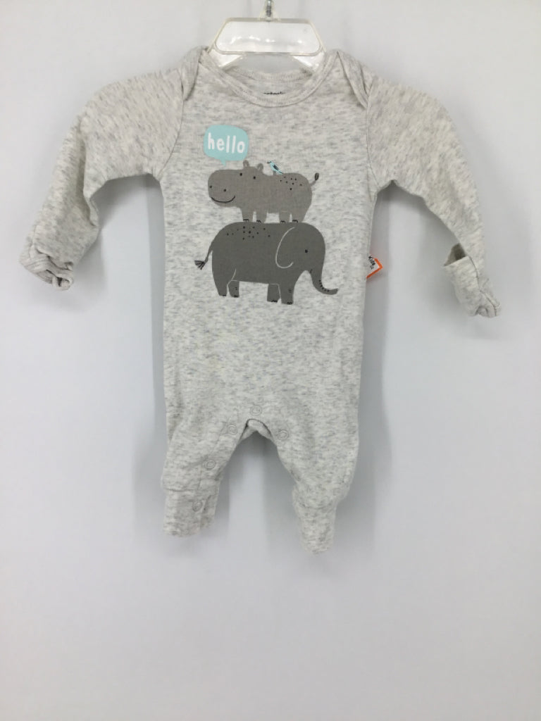 Carter's Child Size Newborn Gray screen printed Outfit - boys