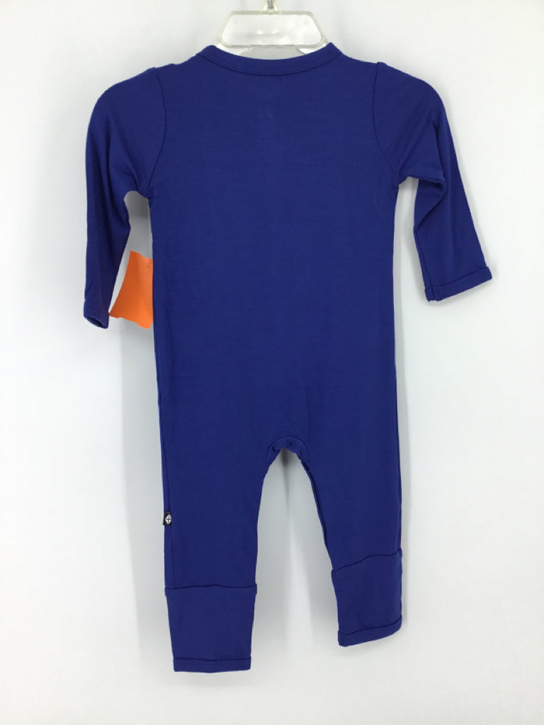 Kyte Child Size 3-6 Months Blue Solid Pajamas - boys