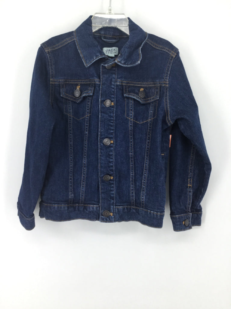 Jack Denim Child Size 5 Blue Solid Jacket - boys