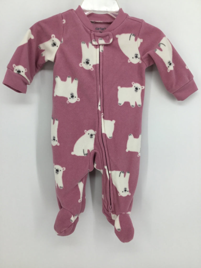 Carter's Child Size 3 Months Purple Sleepers