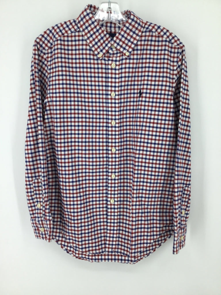 Ralph Lauren Child Size 10 Multi-Color Gingham Shirt - boys