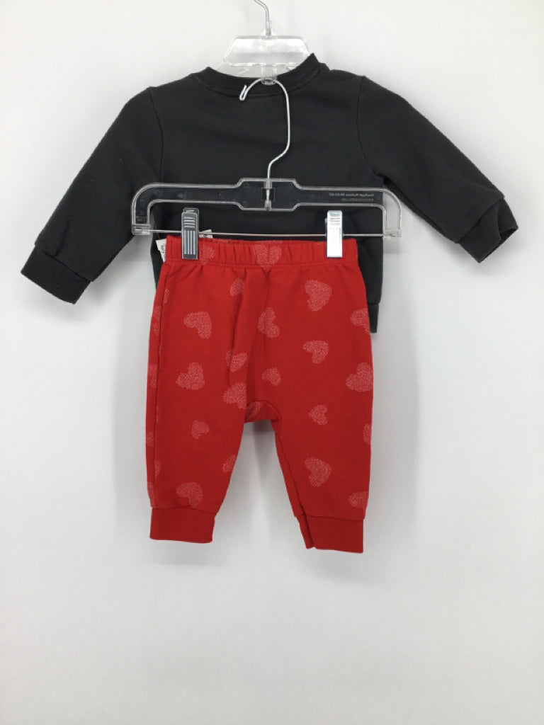Cat & Jack Child Size 3-6 Months Gray Valentine's Day Outfit