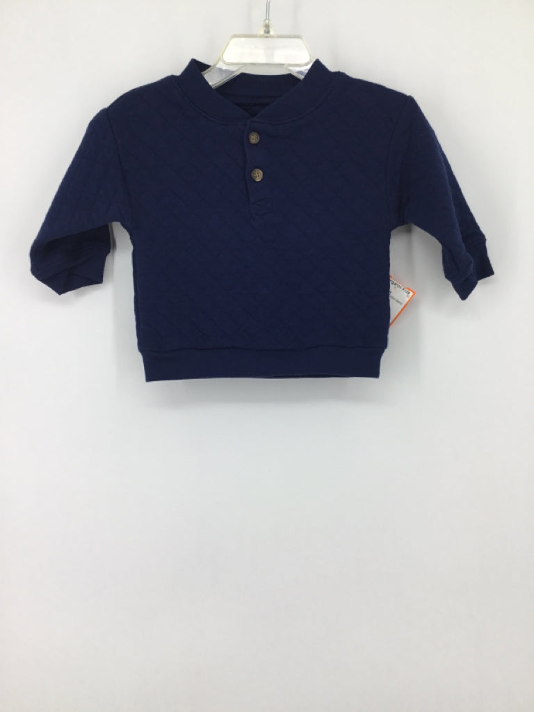 Child of Mine Child Size 3-6 Months Navy Solid Shirt - boys