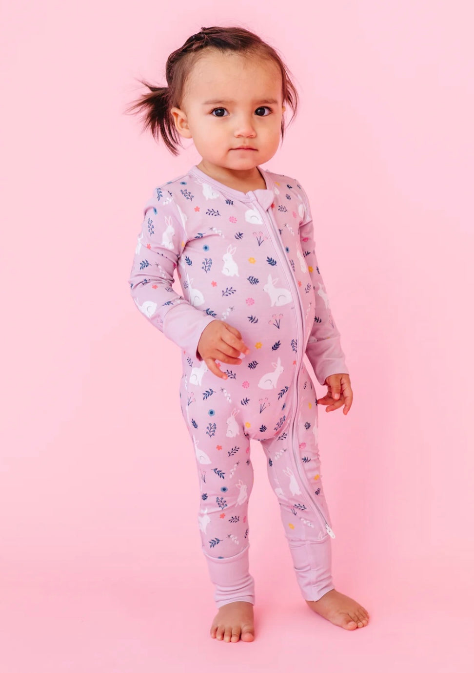 Bird & Bean - Bamboo Footless Romper (Belle Bunny)