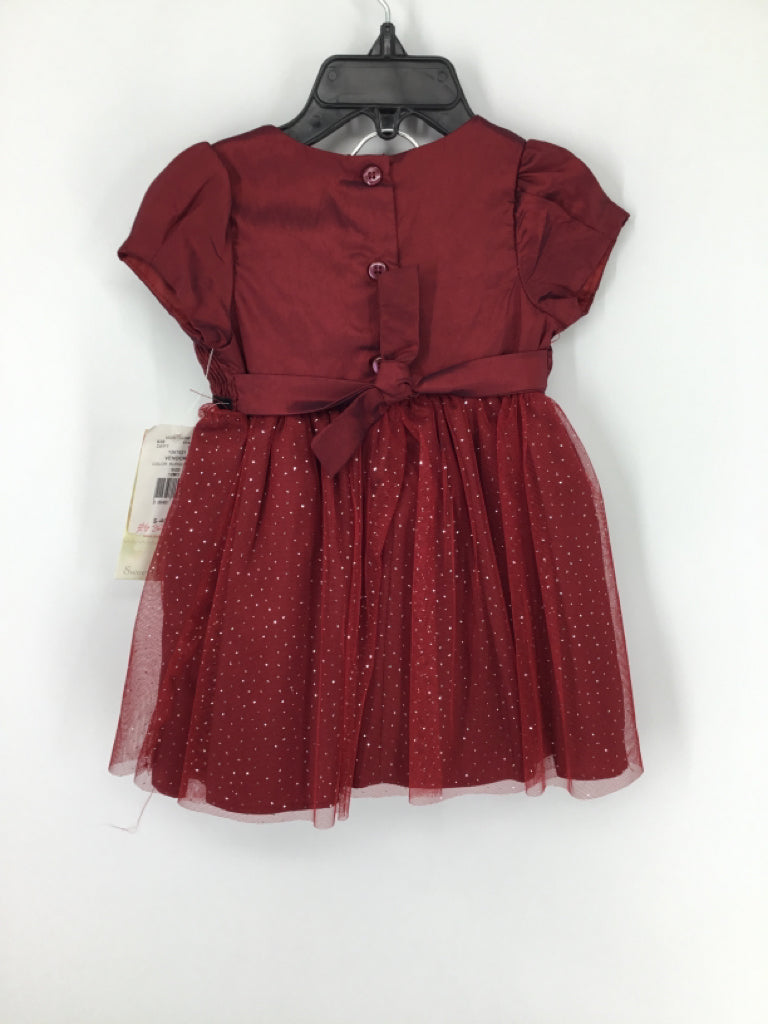 Sweet Heart Rose Child Size 12 Months Burgundy Dress - girls