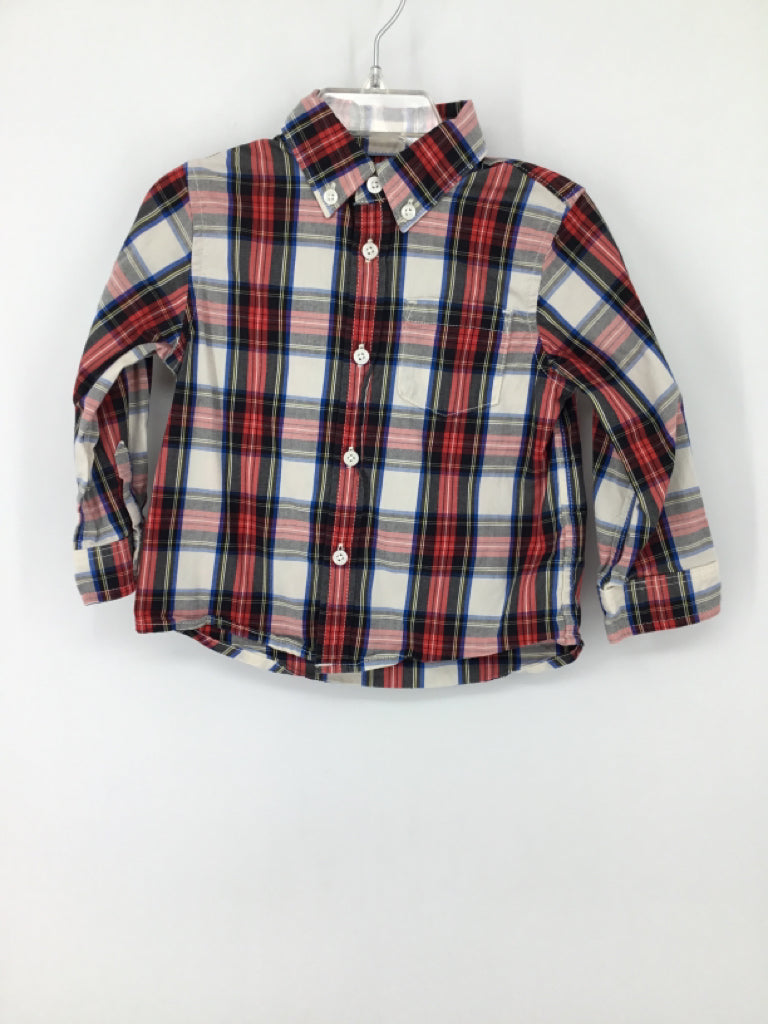 Crewcuts Child Size 2 Red Plaid Shirt - boys