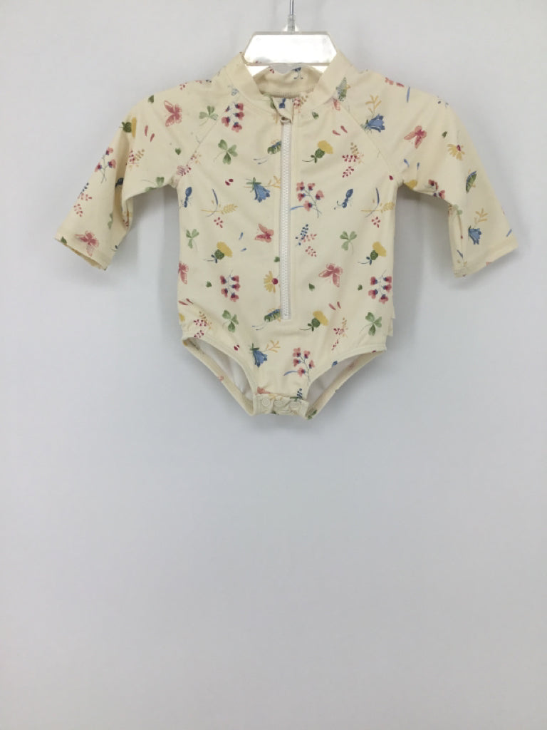 Janie and Jack Child Size 0-3 Months Cream Swimwear - girls