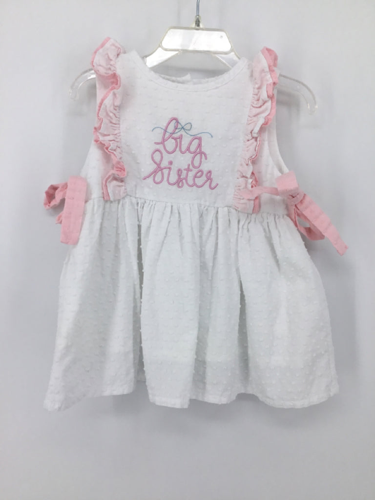 Stitchy Fish Child Size 18 Months White Dress - girls