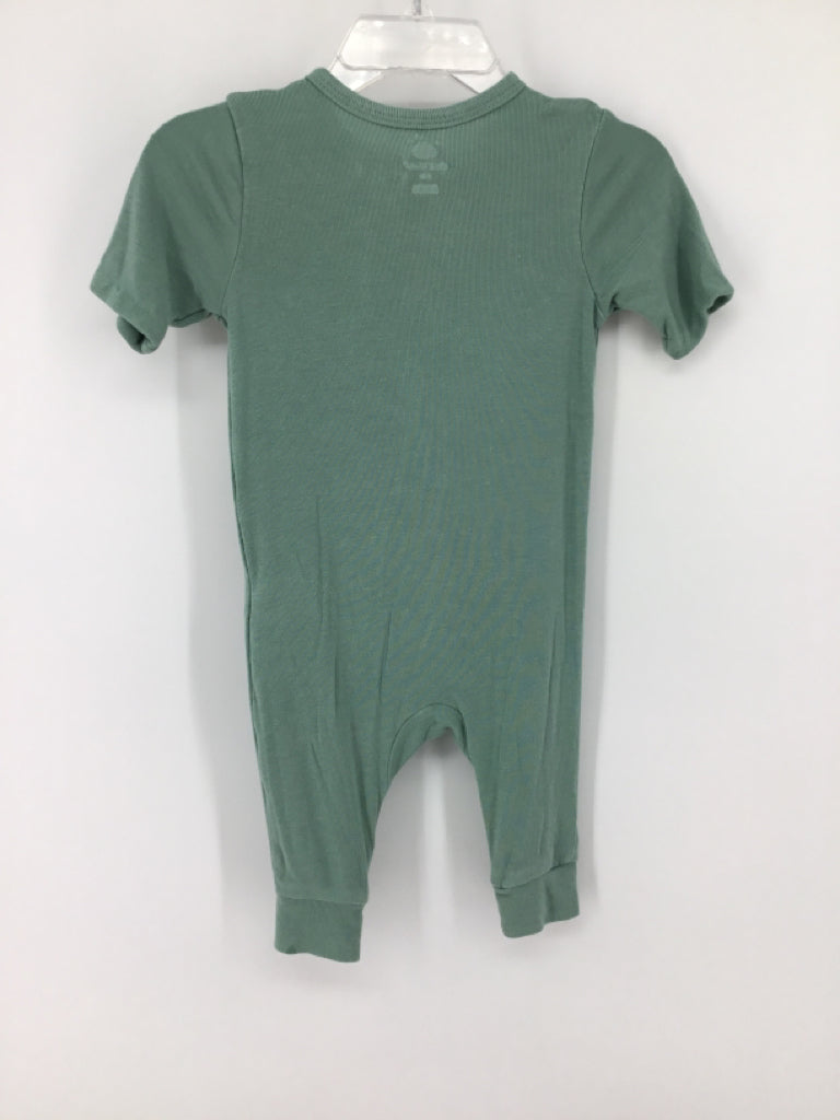 cloud island Child Size 3-6 Months Green Solid Pajamas - boys