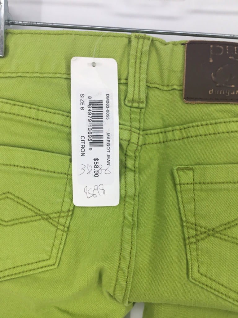 peek Child Size 6 Green Jeans - girls