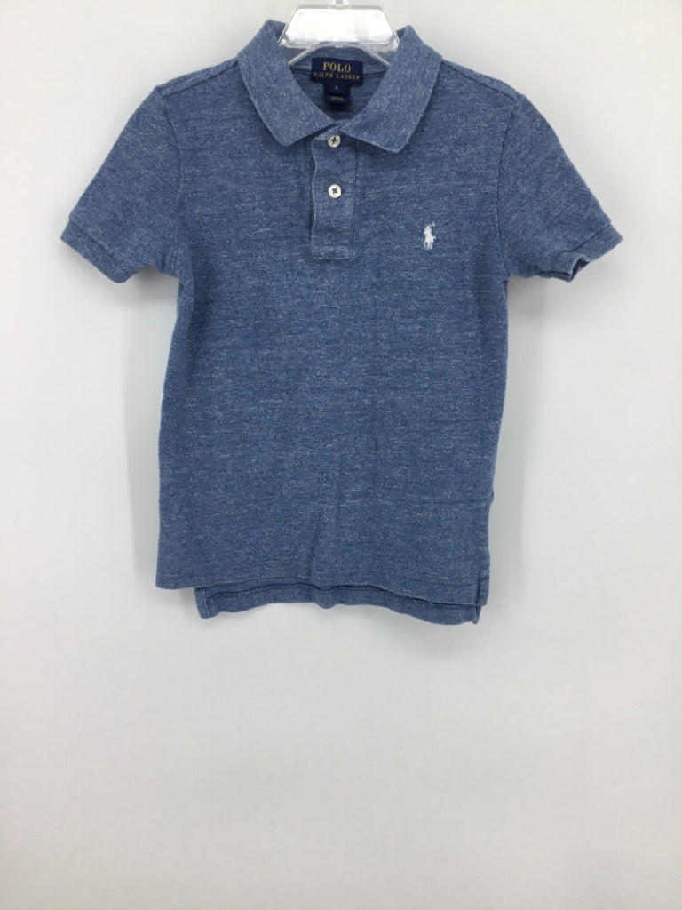 Ralph Lauren Child Size 6 Blue Solid Shirt - boys