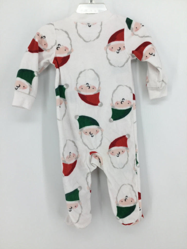 Carter's Child Size 9 Months White Christmas Sleeper