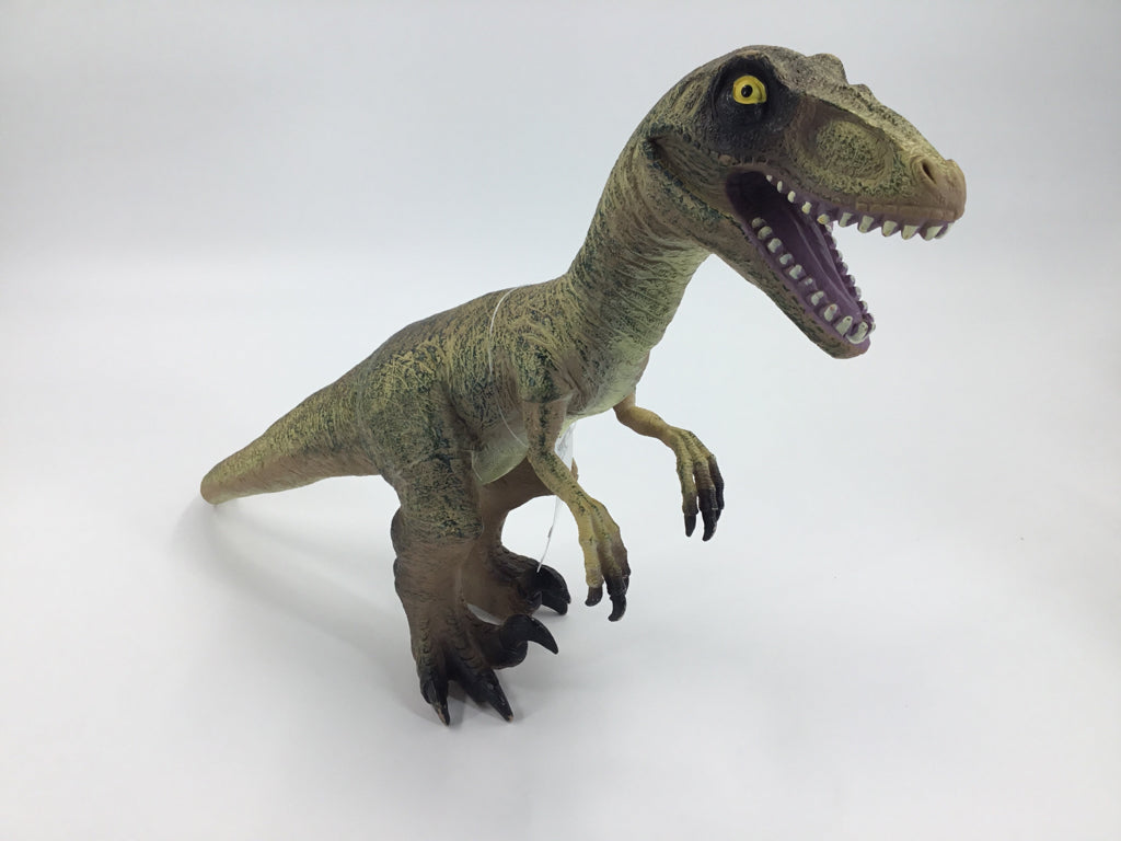 Large Soft Brown Velociraptor Figure