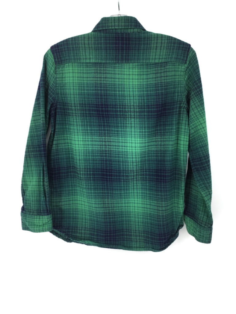 Gap Kids Child Size 8 Green Plaid Shirt - boys