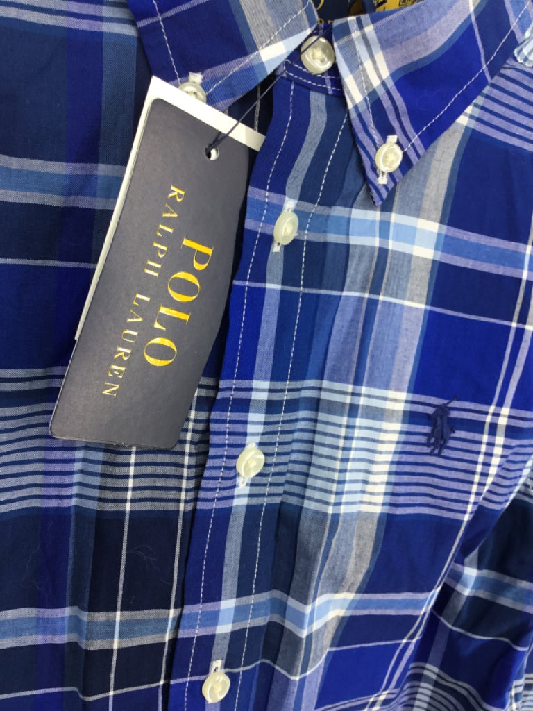 Ralph Lauren Child Size 6 Blue Plaid Shirt - boys