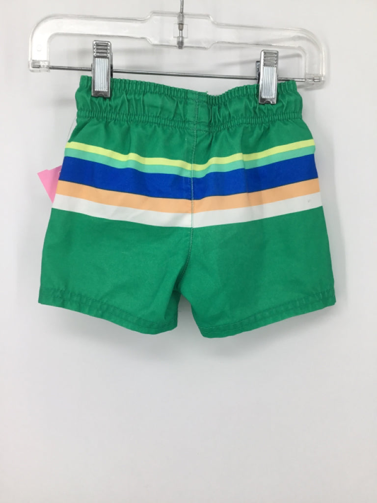 Cat & Jack Child Size 12 Months Green Stripe Swimwear - boys