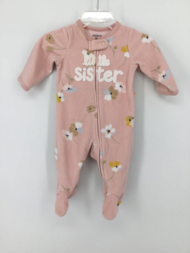 Carter's Child Size 3 Months Pink Sleepers