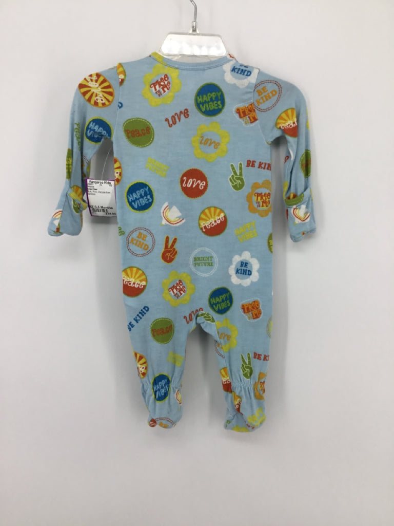 Angel Dear Child Size 0-3 Months Blue Sleepers