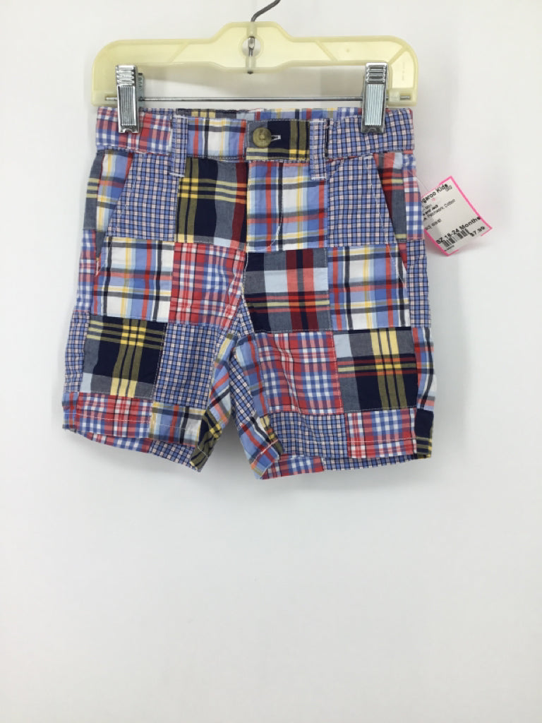 Janie and Jack Child Size 18-24 Months Blue Patchwork Shorts - boys