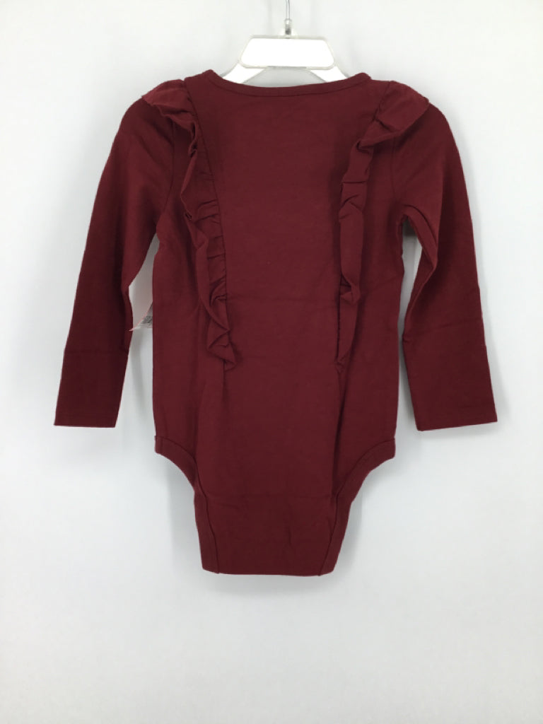 Cat & Jack Child Size 24 Months Burgundy Onesie
