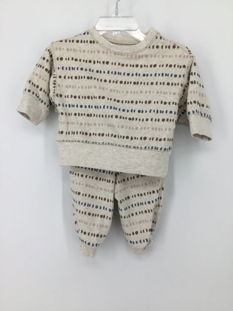 Easy Peasy Child Size 0-3 Months Tan Print Outfit - boys