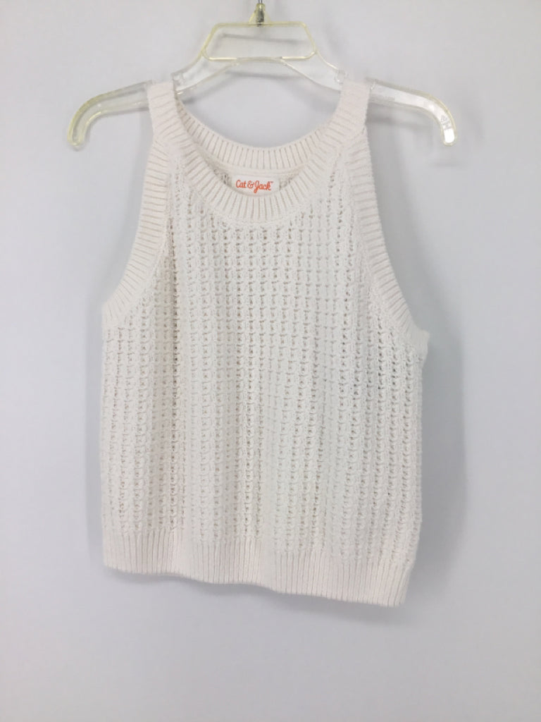 Cat & Jack Child Size 6 White Solid Sweater - boys