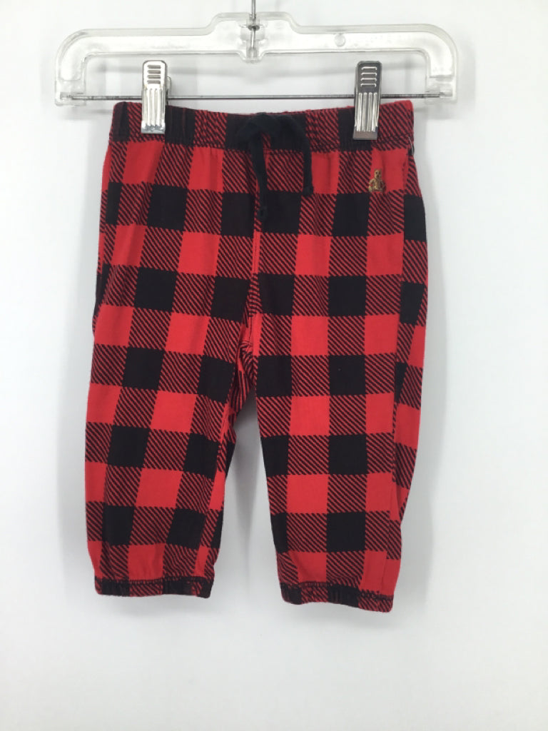 Baby Gap Child Size 6-12 Months Red Checkered Pants - boys