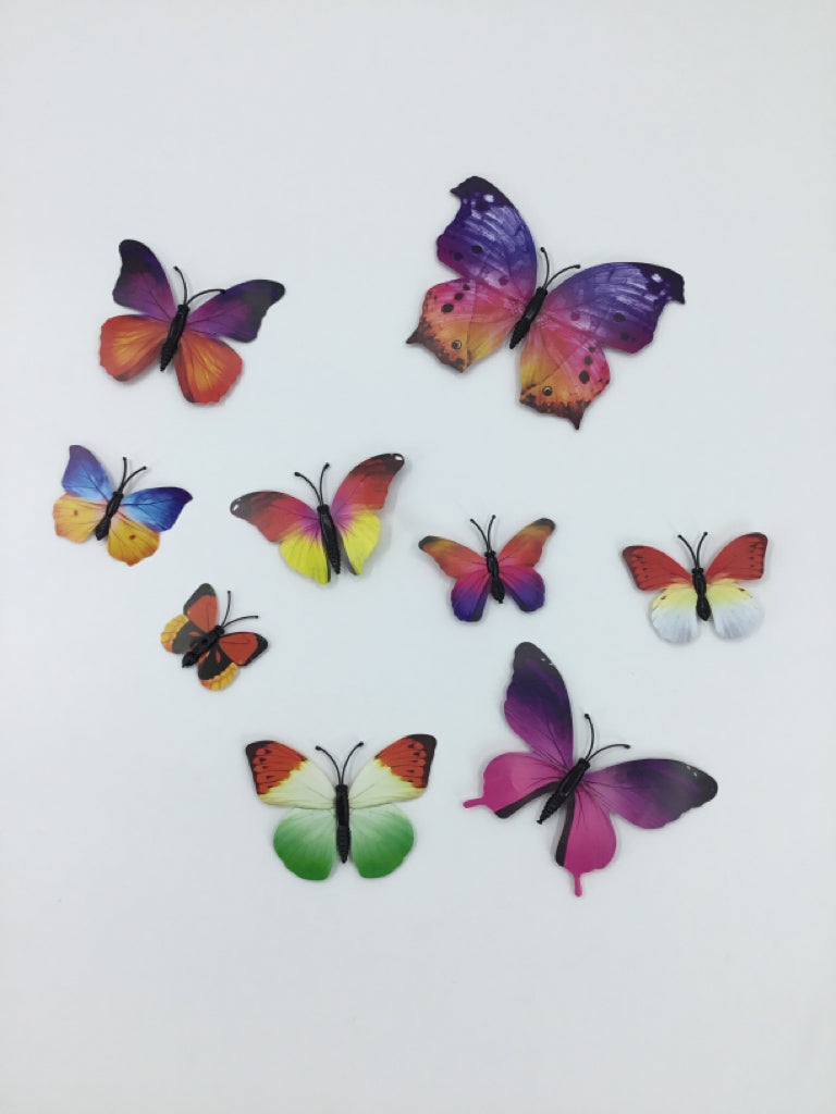 3D Butterfly Magnets - 9 pcs