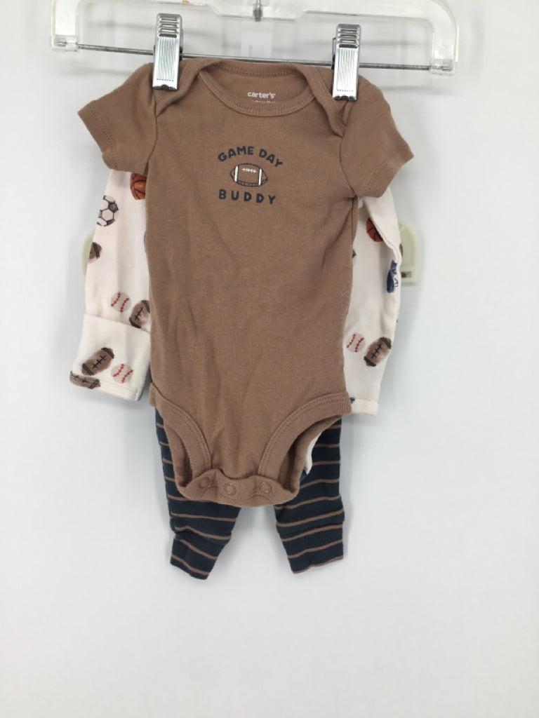 Carter's Child Size Newborn Brown Sports Outfit - boys