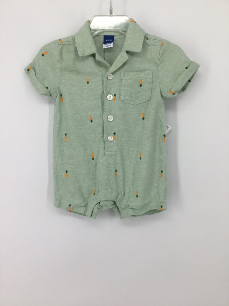 Old Navy Child Size 0-3 Months Green Easter Outfit