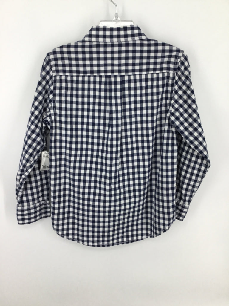 Baby Gap Child Size 5 Navy Gingham Shirt - boys