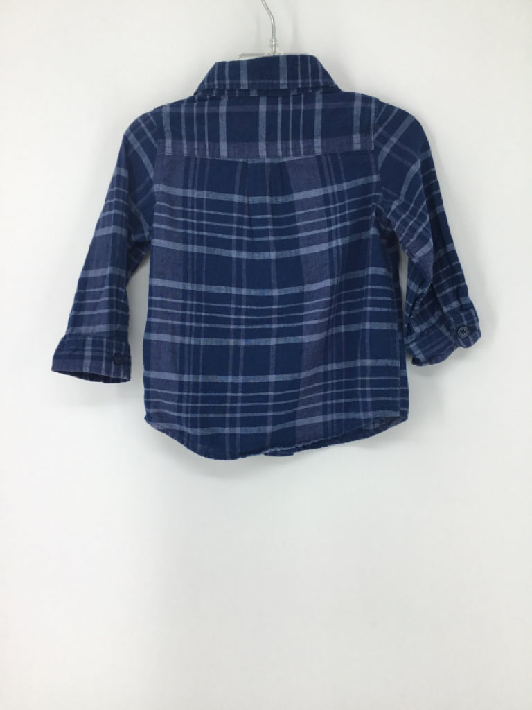 Baby Gap Child Size 12-18 Months Blue Plaid Shirt - boys