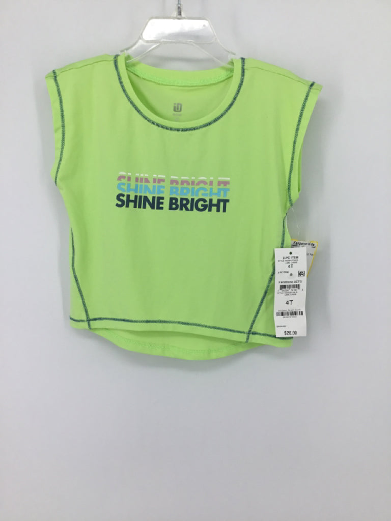 Ideology Child Size 4 Green Shirt - girls