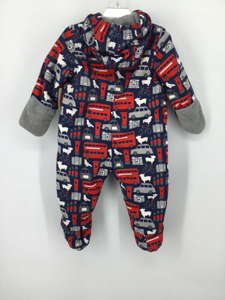 Baby Boden Child Size 12-18 Months Navy Print Outerwear - boys