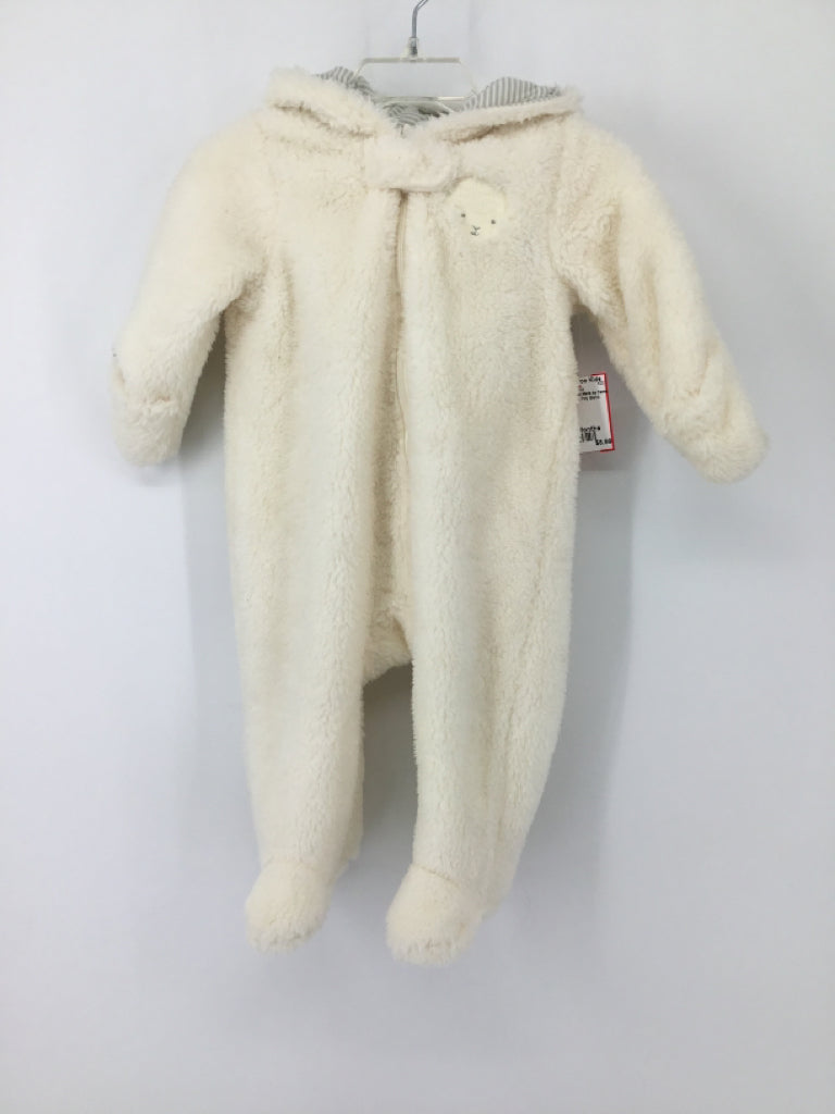 Just One You Made by Carters Child Size 6 Months White Solid Outerwear - boys