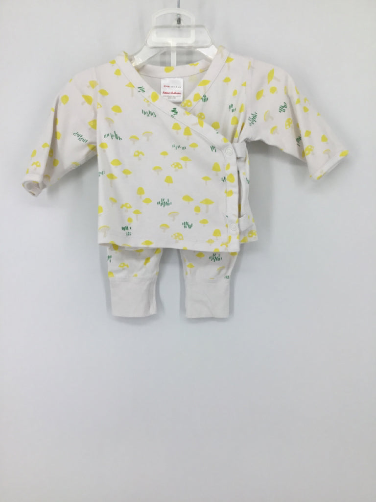 Hanna Andersson Child Size 0-3 Months Yellow Print Outfit - boys