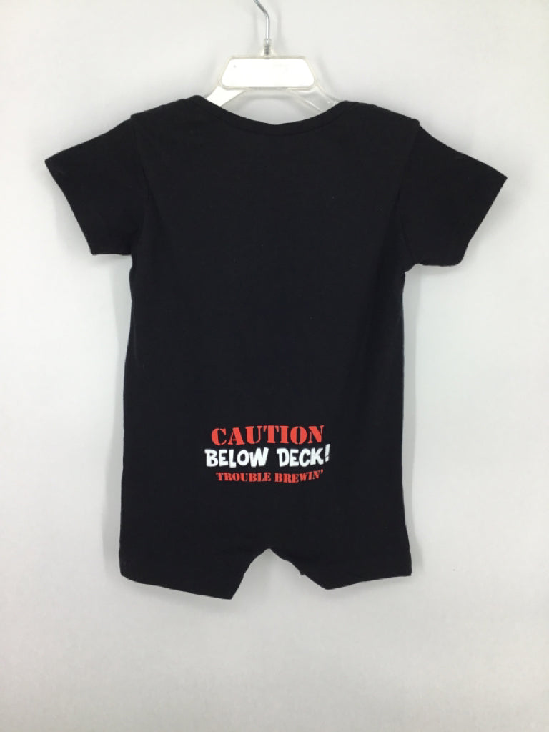 Rabbit Skins Child Size 24 Months Black screen printed Outfit - boys