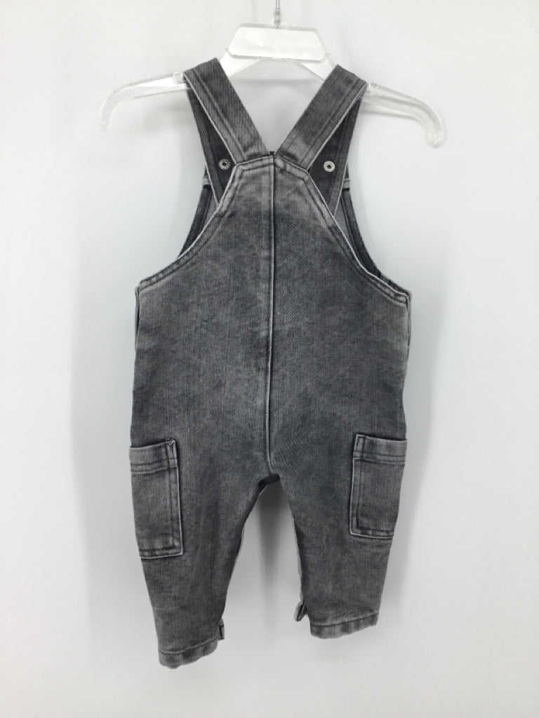 okie dokie Child Size 6 Months Gray Solid Overalls - boys