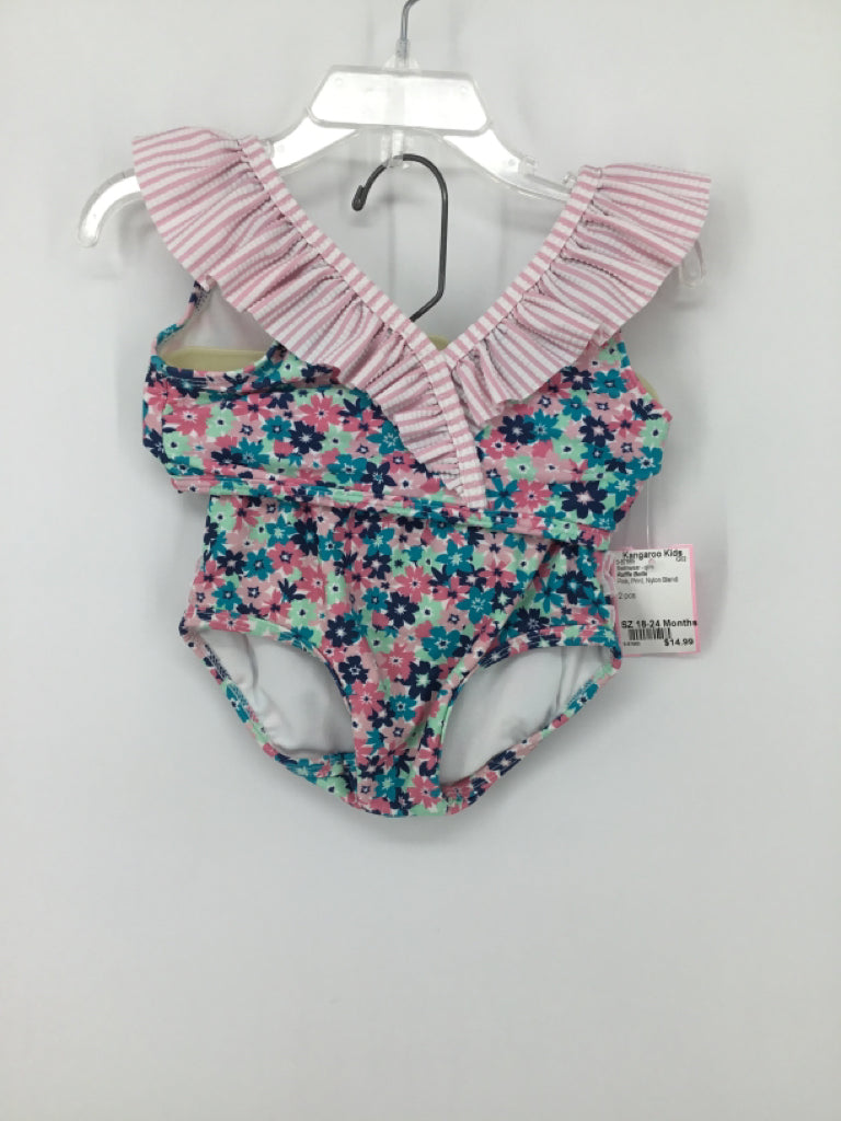 Ruffle Butts Child Size 18-24 Months Pink Swimwear - girls