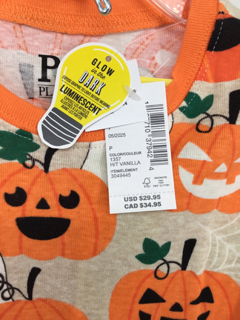 Childrens Place Child Size 3 Orange Halloween Pajamas