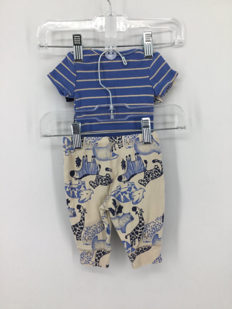 Carter's Child Size 3 Months Navy Print Outfit - boys